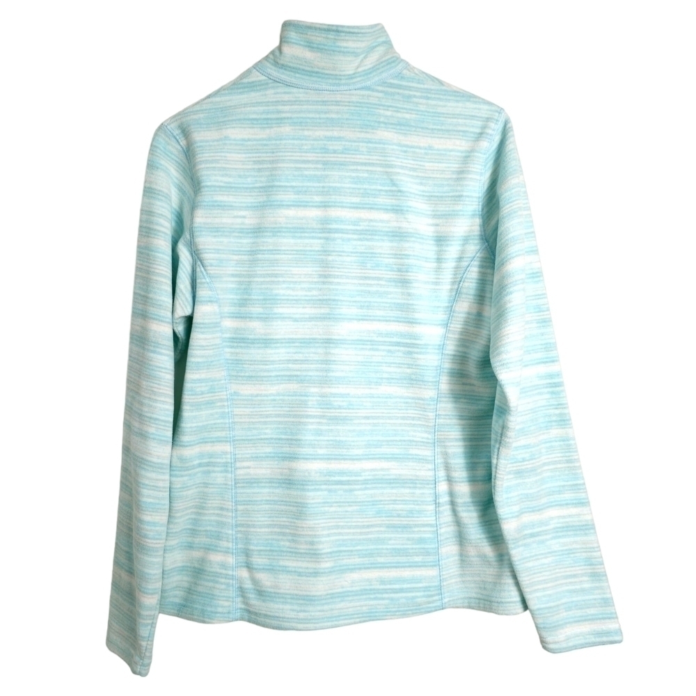 Eddie Bauer Blue Quarter Zip Velour Pullover - Picture 4 of 8